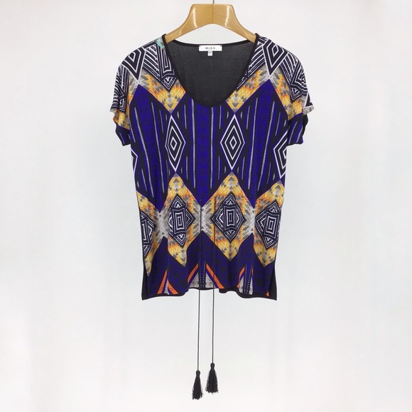 M.I.K.O. Geometric Patterned Top with Rope Belt XS - Picture 12 of 16